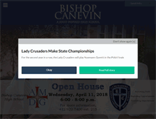 Tablet Screenshot of bishopcanevin.org